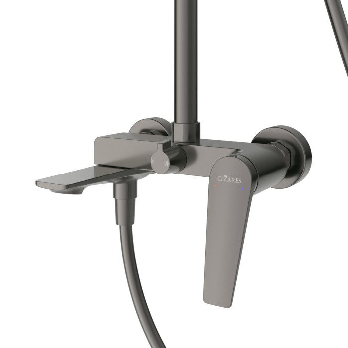Душевая стойка со смесителем и изливом CEZARES LINER-CVD-GM