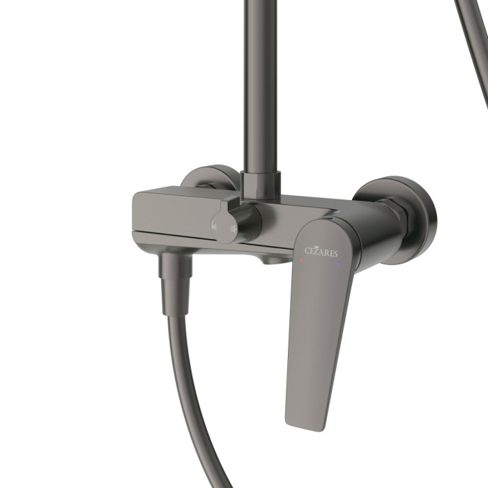 Душевая стойка со смесителем и изливом CEZARES LINER-CVD-GM