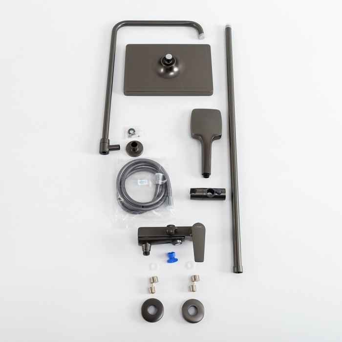 Душевая стойка со смесителем и изливом CEZARES LINER-CVD-GM