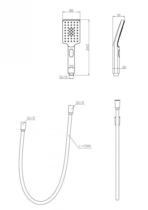 Душевая стойка BelBagno LUCE LUC-VSCM-CRM
