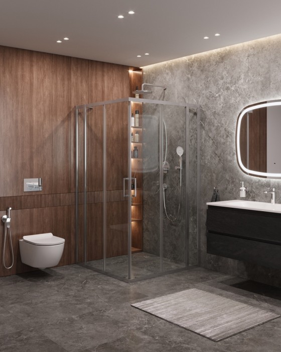 Душевой уголок CEZARES MOLVENO-A-22-100+20-C-Cr-IV