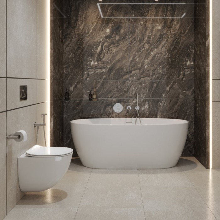 Унитаз подвесной безободковый со смывом TORNADO BelBagno AMANDA-TOR BB051CH-TOR-FC