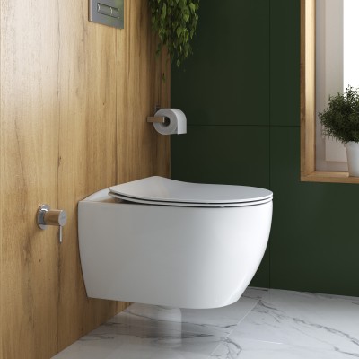 Унитаз подвесной безободковый с функцией биде CEZARES COMFORT CZR-191-TH/BS