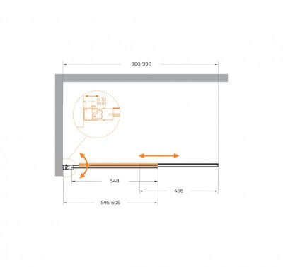 Душевая шторка на ванну CEZARES SLIDER-VF-11-100/150-P-Cr