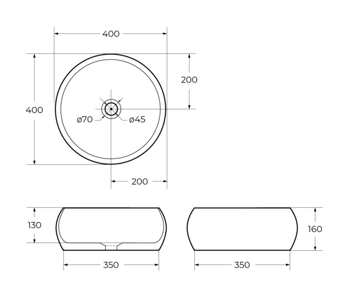 Накладная раковина BelBagno BB1065