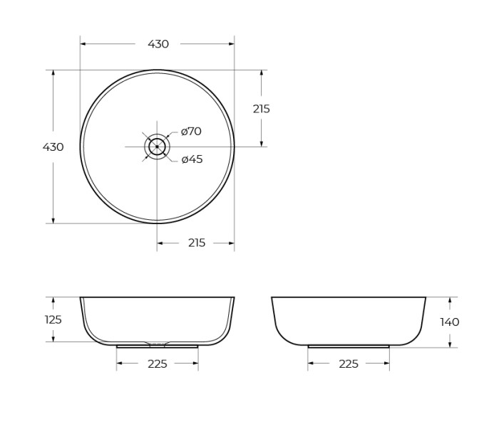 Накладная раковина BelBagno BB1077