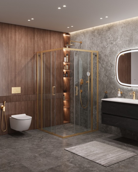 Душевой уголок CEZARES MOLVENO-A-22-90+30-C-BORO-IV