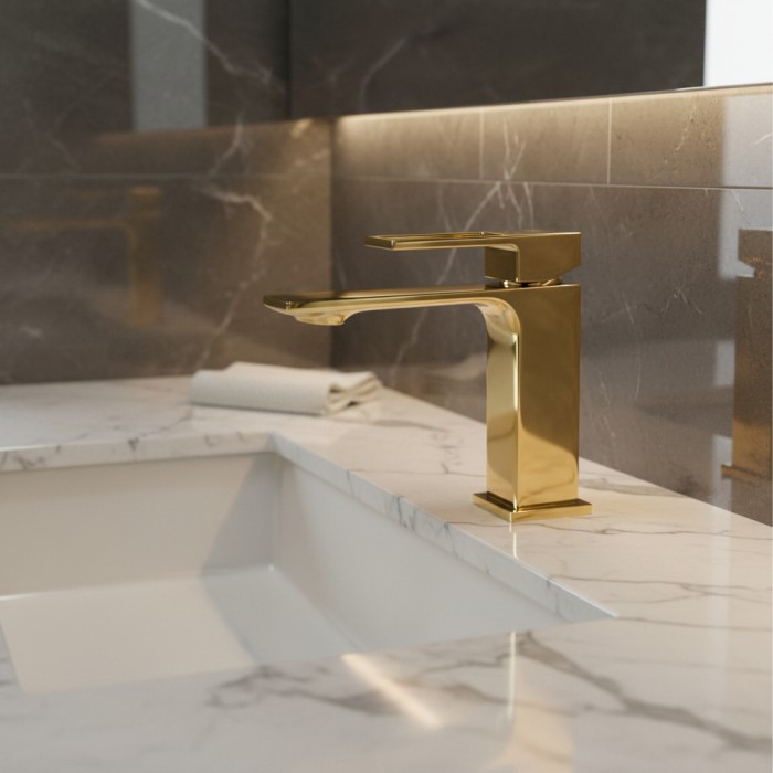 Смеситель для раковины BelBagno LUCE LUC-LVM-ORO