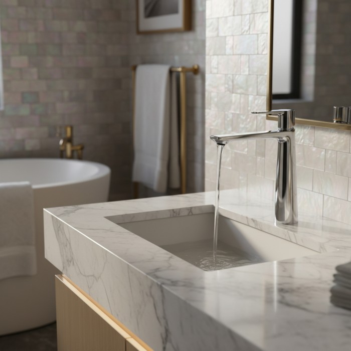 Смеситель для накладной раковины без донного клапана CEZARES LUX-LC-01-W0