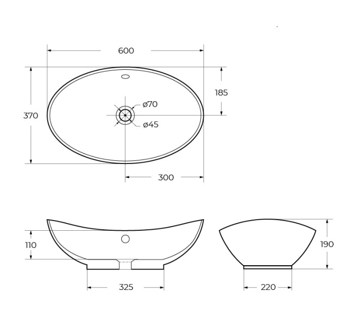 Накладная раковина BelBagno BB1087