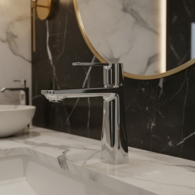 Смеситель для раковины без донного клапана CEZARES LUX-LS-01-W0