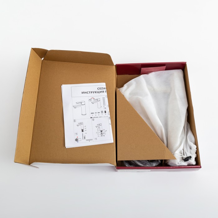 Смеситель для накладной раковины без донного клапана CEZARES RELAX-LC1-BORO-W0