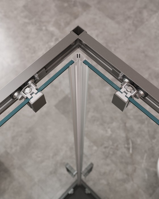 Душевой уголок CEZARES MOLVENO-AH-21-100+30-C-GM-IV