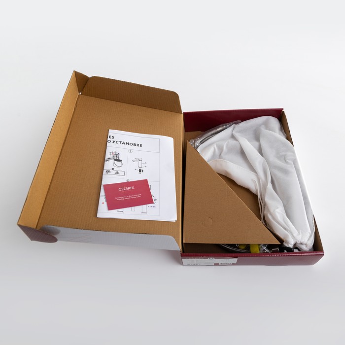 Смеситель для накладной раковины без донного клапана CEZARES RELAX-LC1-IN-W0