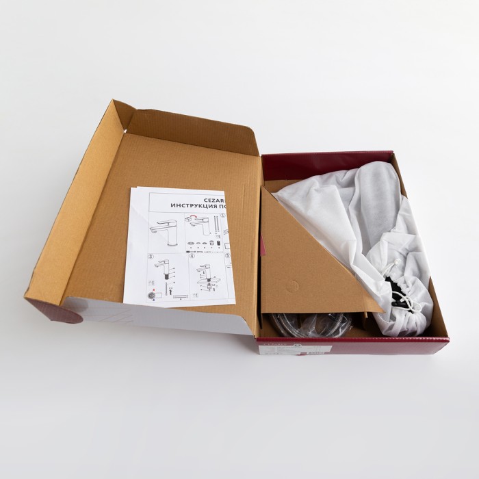 Смеситель для накладной раковины без донного клапана CEZARES RELAX-LC2-NOP-W0