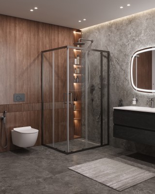 Душевой уголок CEZARES MOLVENO-AH-21-90+30-C-GM-IV